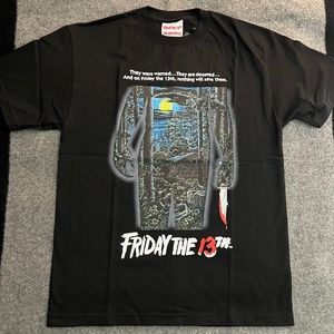 THE HUNDREDS x FRIDAY THE 13TH 2017 "Poster" S/S Shirt MEDIUM NWT